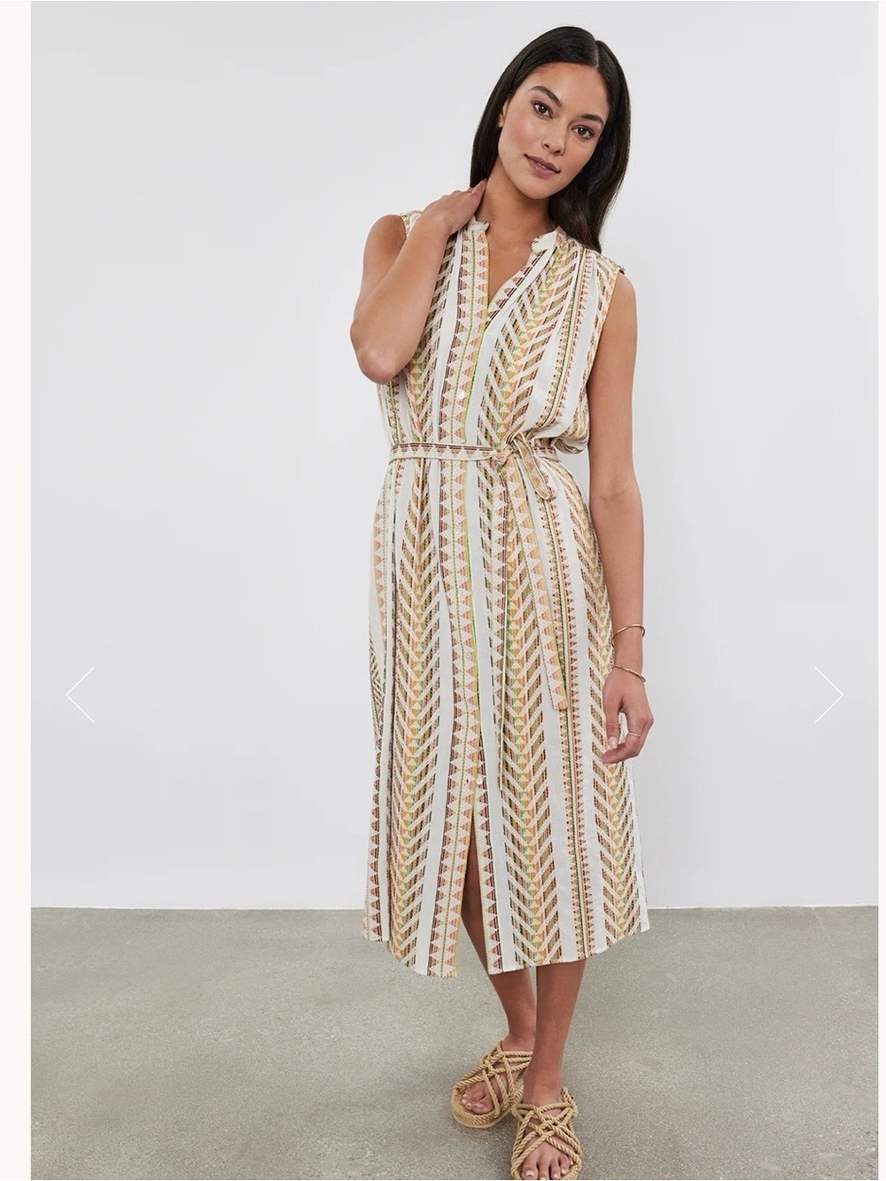 Antro Velvet by Graham & Spencer Elena 100% organic cotton Sleeveless Midi Dress